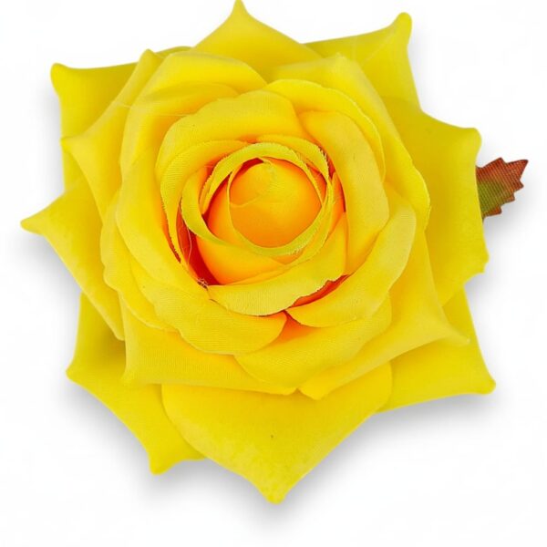 Umělá hlava růže žlutá