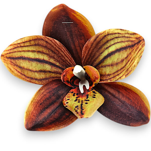 Umělá hlava cymbidia hnědá