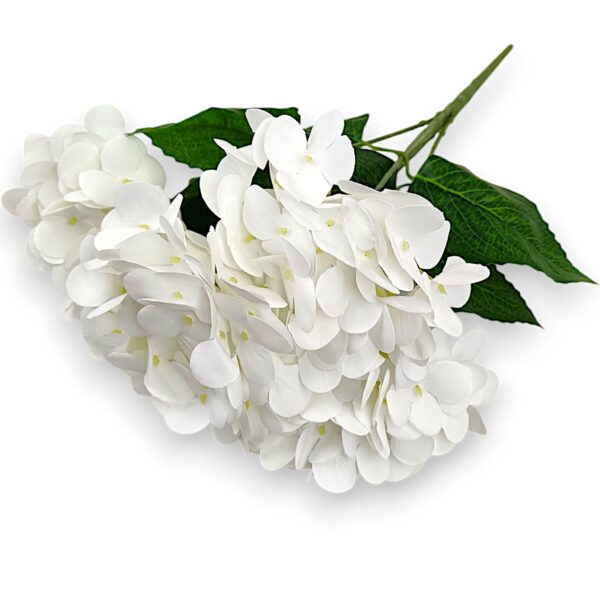 Hortenzie gelová Real Touch Bílá