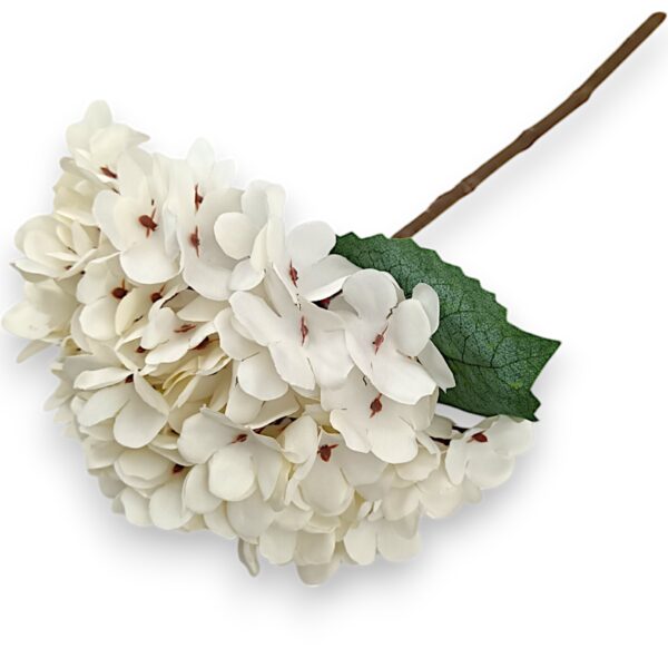 Hortenzie umělá s efektem stabilizované květiny Bílá