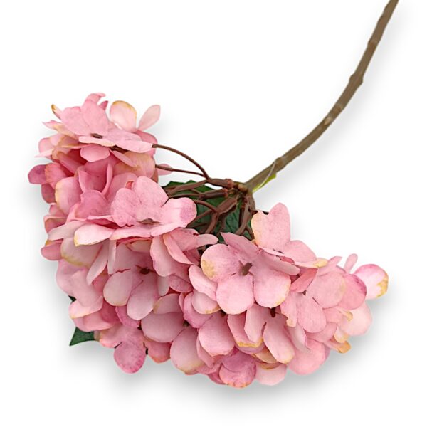 Hortenzie umělá s efektem stabilizované květiny Růžová