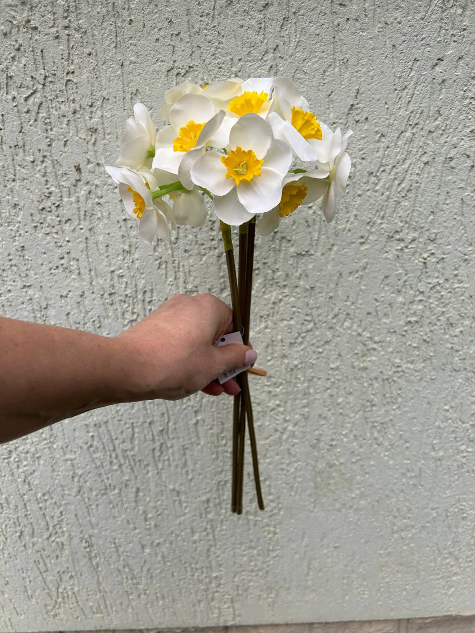 Narcis – umělá květina bilo-žlutá