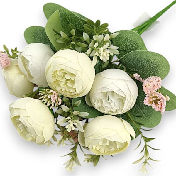 Buket pivoněk bílá