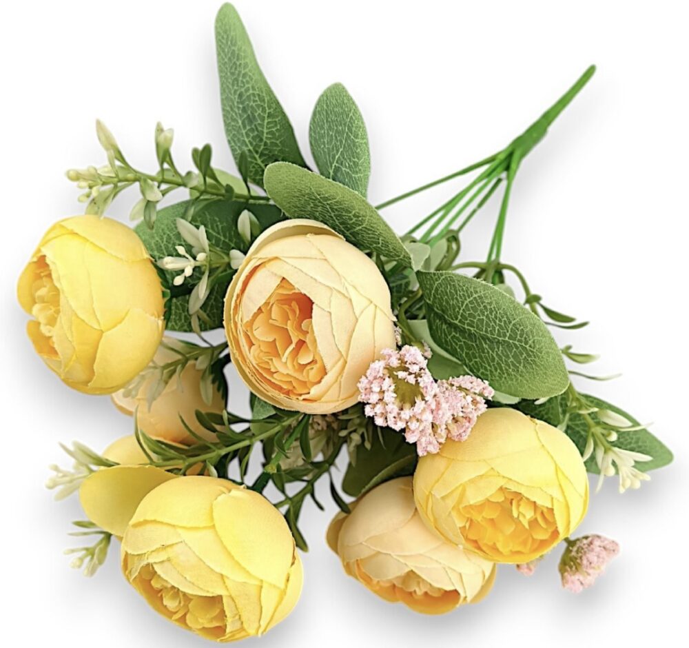 Buket pivoněk žlutá