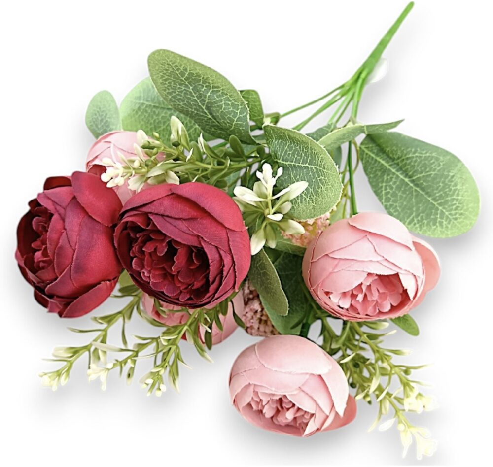 Buket pivoněk červená