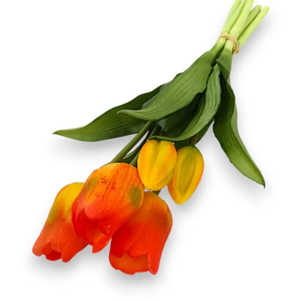 Luxusní gelový tulipán klasický oranžový – 32 cm