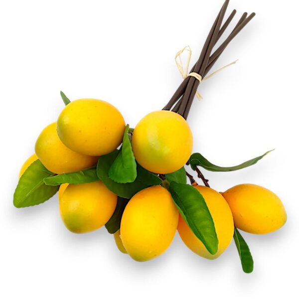 Umělá citronová větev s realistickou texturou – 30 cm (2 ks)