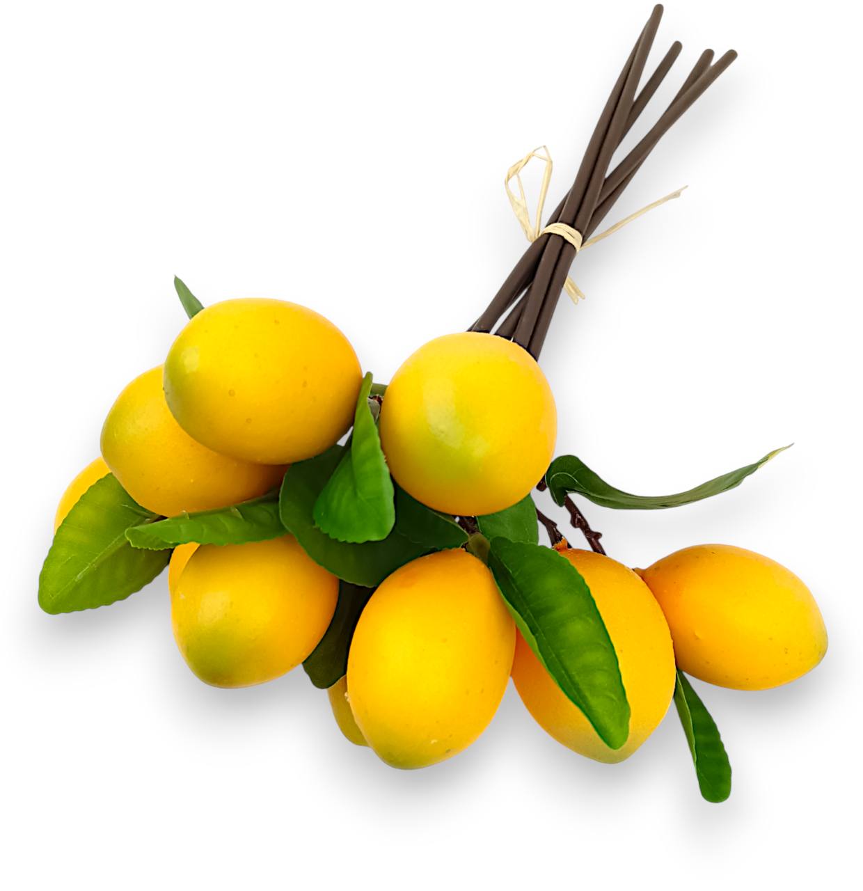 Umělá citronová větev s realistickou texturou – 30 cm (2 ks)