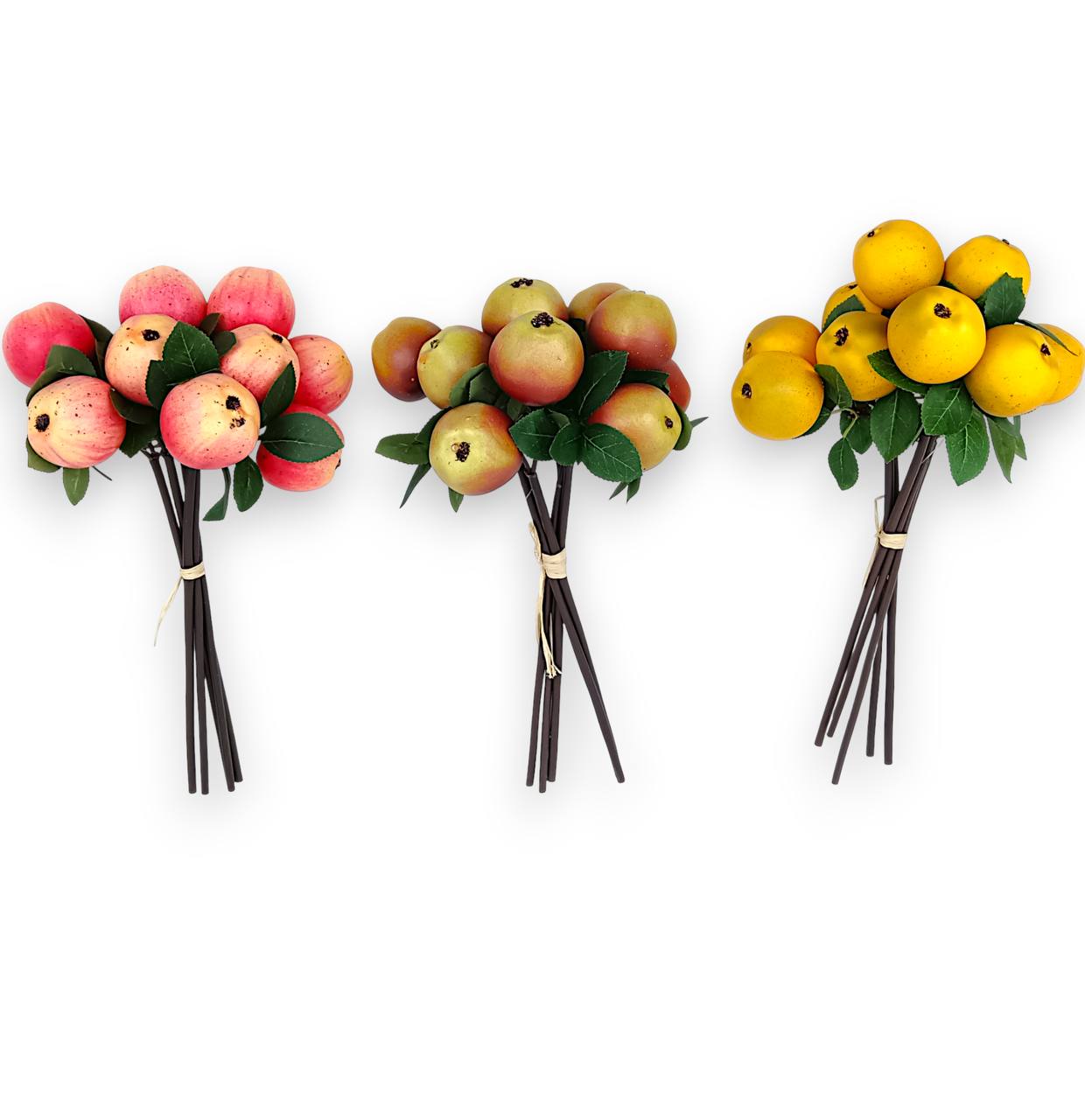 Dekorativní větev se 2 červenými jablky – 30 cm Image 2