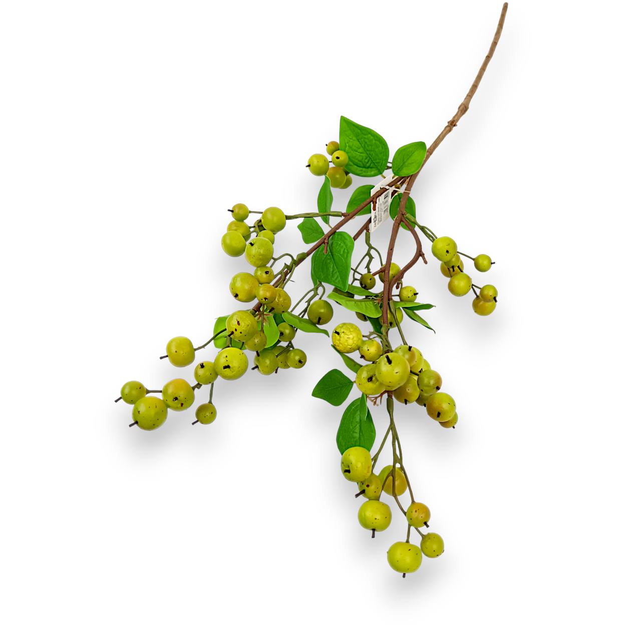 Dekorativní mini jablíčka na drátku zelená – 80 cm