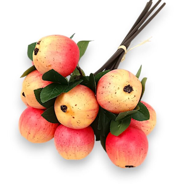 Dekorativní větev se 2 červenými jablky – 30 cm