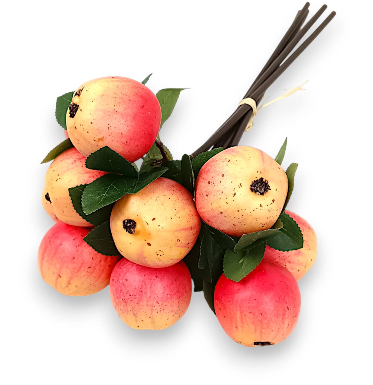 Dekorativní větev se 2 červenými jablky – 30 cm