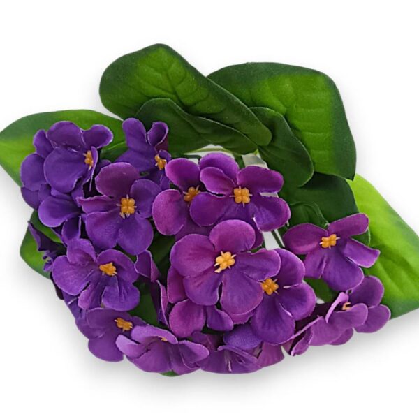 Luxusní umělá africká fialka (Saintpaulia) fialová – 22 cm